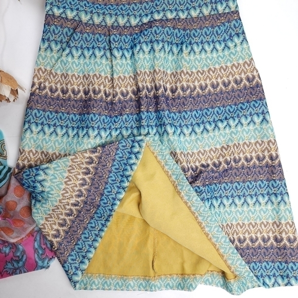 Anthropologie Tabitha Gorgeous Blue Brown Stripe Weave Sz 6 - Picture 4 of 15